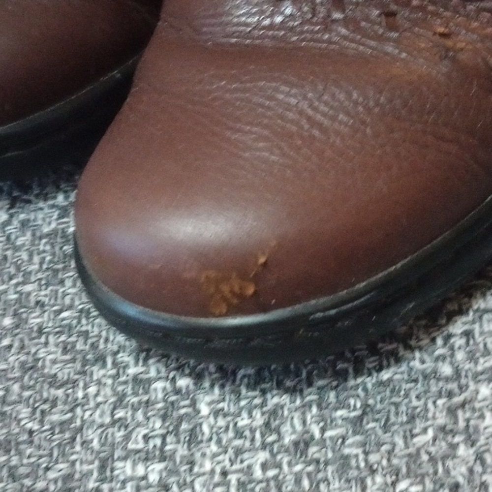 Clarks Brown Leather Loafers Slip-On Comfort - Picture 7 of 7